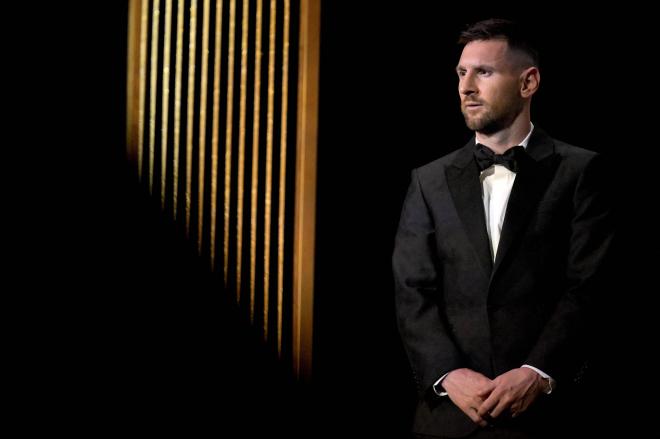 Leo Messi durante la gala del Balón de Oro (Fuente: Cordon Press)