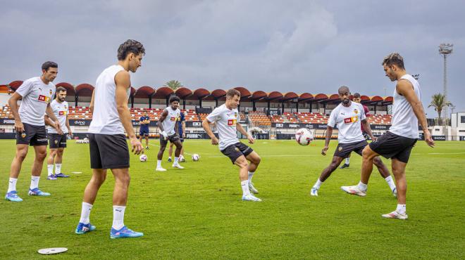 Entrenamiento del Valencia CF del martes (Foto: VCF).