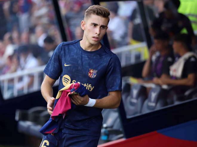 Fermín López, en el banquillo del Barcelona (Foto: Cordon Press).