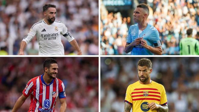 Dani Carvajal, Iago Aspas, Koke Resurrección e Íñigo Martínez.