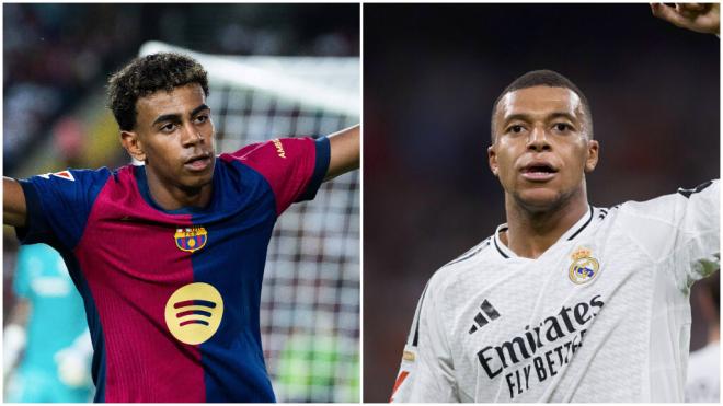 Lamine Yamal y Kylian Mbappé. (Fuente: Cordon Press)