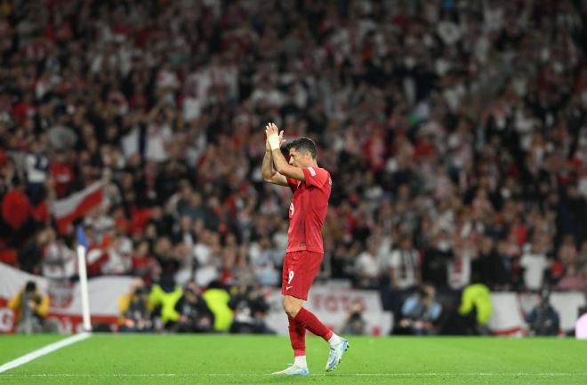 Robert Lewandowski, en el Escocia-Polonia de la Nations League (Foto: Cordon Press).