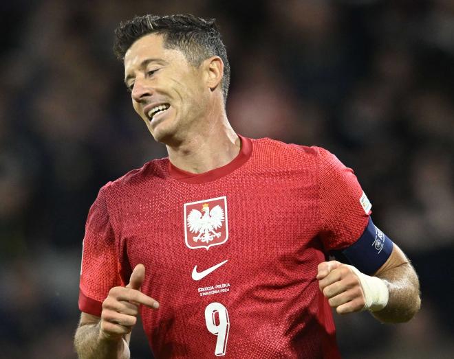 Robert Lewandowski, en el Escocia-Polonia de la Nations League (Foto: Cordon Press).