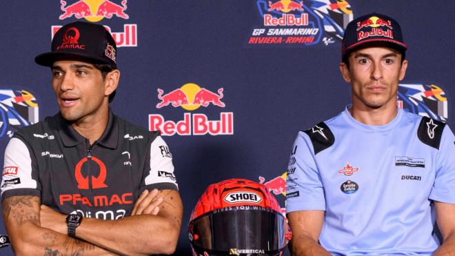 Jorge Martín y Marc Márquez, en la rueda de prensa del GP de San Marino (Cordon Press)