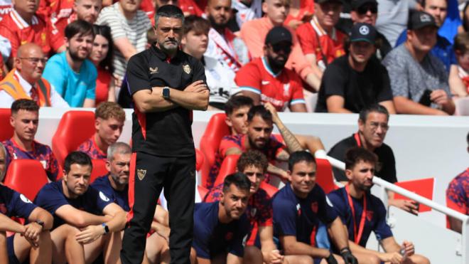 García Pimienta, en un partido con el Sevilla FC (Cordon Press)