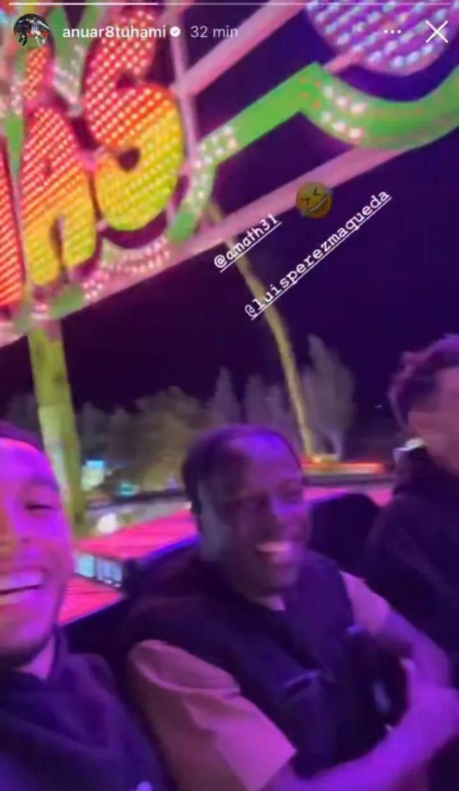 Anuar, Amath y Luis Pérez, en las ferias (Foto: Instagram).