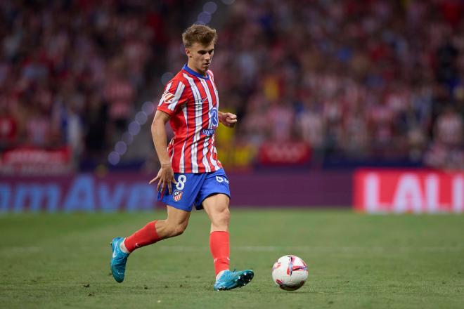 Pablo Barrios, en un partido con el Atlético de Madrid (Foto: Cordon Press).