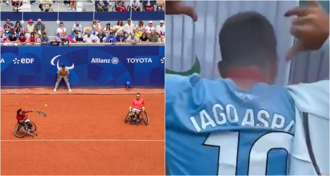 Martín de la Puente, con la camiseta de Iago Aspas.