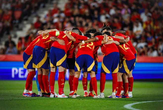 España antes de un partido (Foto:Cordon Press).