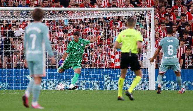 Juan Musso, en su debut con el Atlético (Foto: ATM).