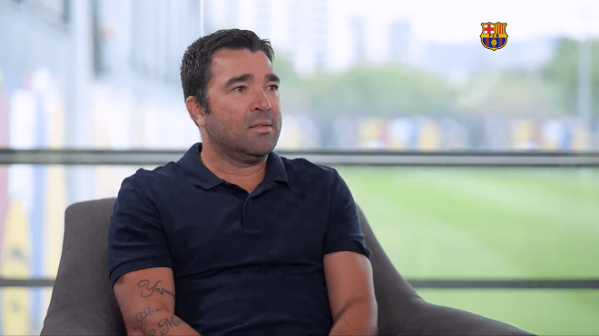 Deco, durante la entrevista en Barça One.