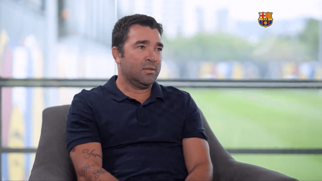 Deco, durante la entrevista en Barça One.