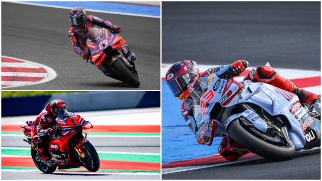 Jorge Martín, Pecco Bagnaia y Marc Márquez, luchando por el Mundial. (Fuente: Cordon Press)