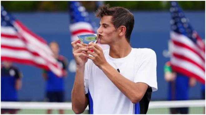 Rafa Jódar, campeón del junior US Open. (Foto: Cuenta de Instagram de Rafa Jódar: @rafa.jodarr)