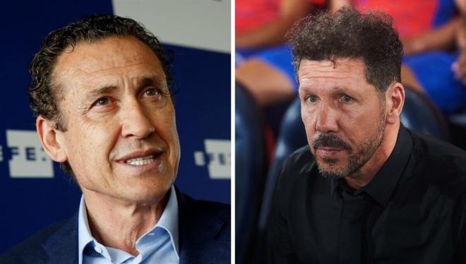 Jorge Valdano y Diego Pablo Simeone.