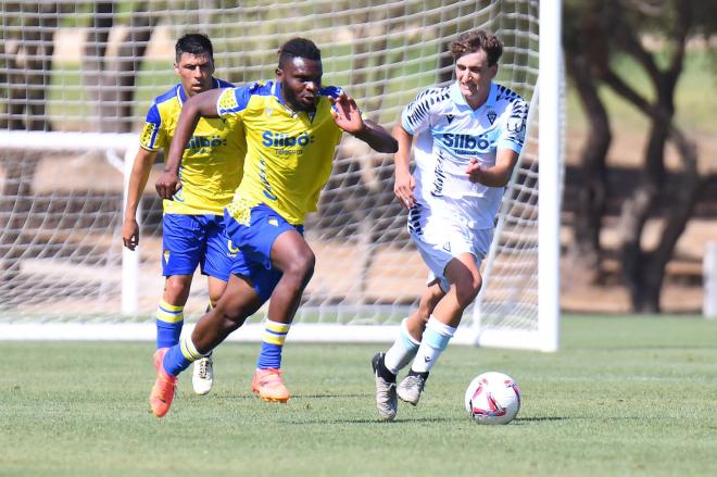 Kouamé, durante la pretemporada (Foto: Cádiz CF).