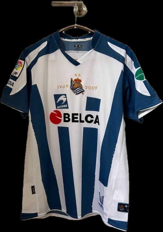 Camiseta del centenario de la Real Sociedad.