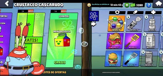 Menús de fuerza gratis cada día, la nueva norma en el evento de Bob Esponja en Brawl Stars