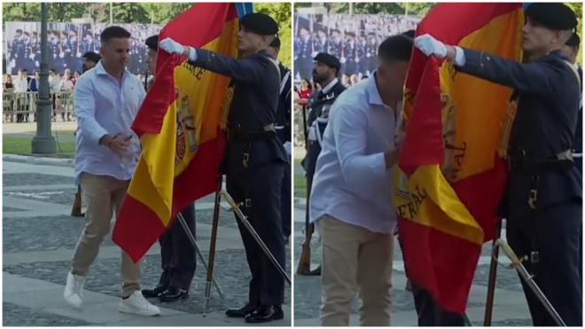 Ángel Gaitán jura bandera gracias al Ejército del Aire.