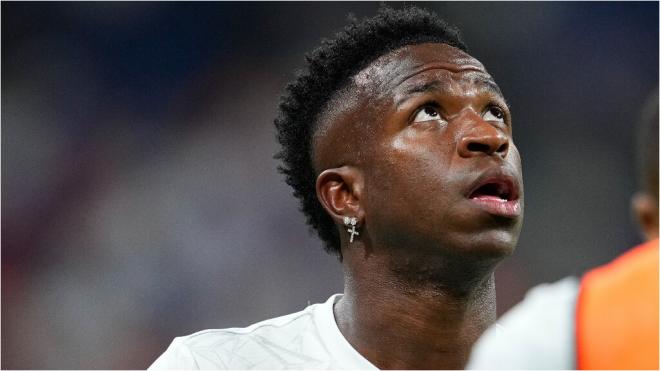 Vinicius, en el Bernabéu.