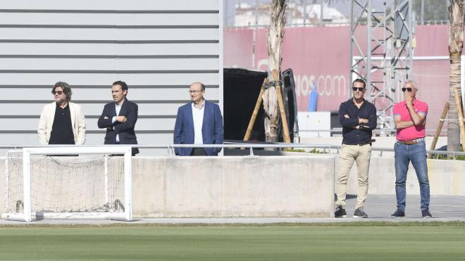 Del Nido Carrasco y Castro, junto a Agustín López y Pablo Blanco en la sesión (Foto: Kiko Hurtad