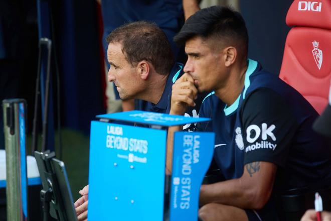 Jagoba Arrasate, como entreandor del Mallorca, en el partido ante Osasuna (FOTO: Cordón Press).