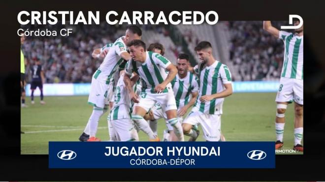 Cristian Carracedo, Jugador Hyundai del Córdoba - Dépor.