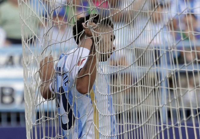 Nelson Monte, durante el Almería-Málaga (Foto: MCF).