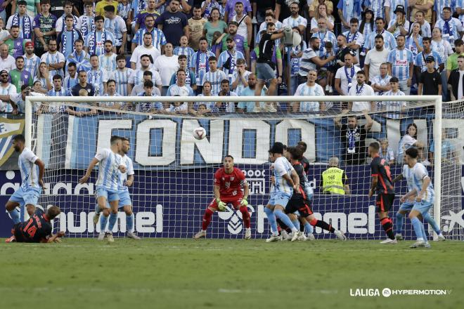 Alfonso Herrero, en el Málaga - Huesca (Foto: LALIGA).