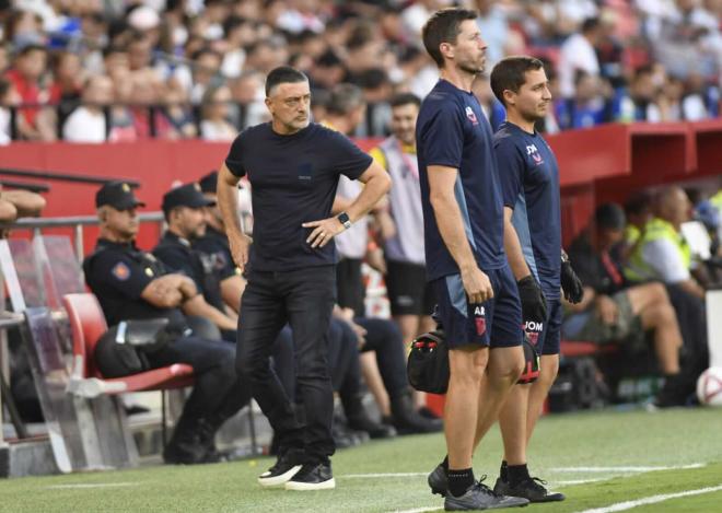 García Pimienta, en el Sevilla-Getafe (Foto: Kiko Hurtado).