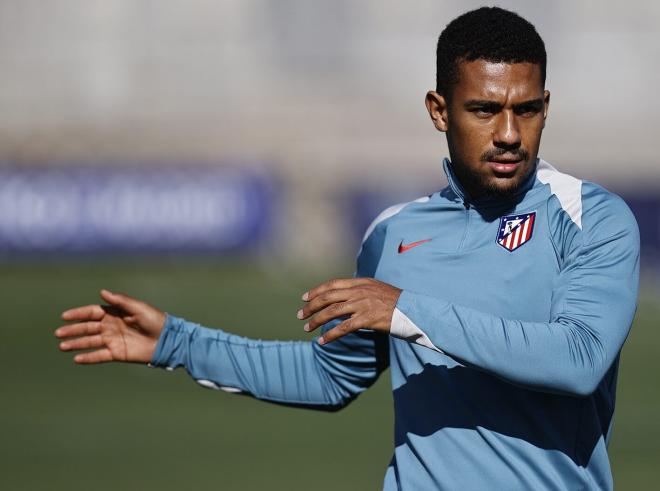 Samuel Lino, en una sesión del Atlético (Foto: ATM).