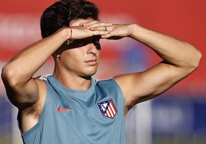 Rodrigo Riquelme, en una sesión del Atlético (Foto: ATM).