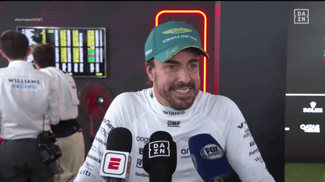 Fernando Alonso y su satisfacción en la clasificación en Baku: 