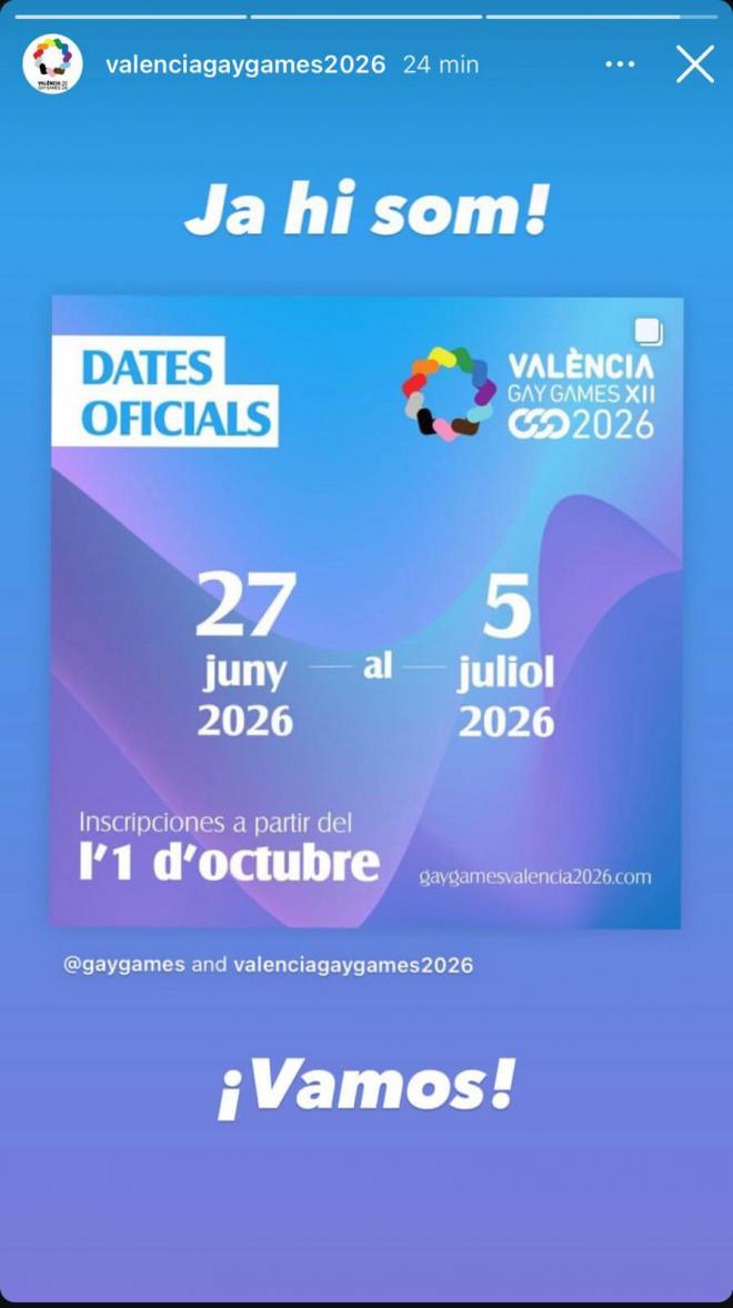 Los Valencia Gay Games 2026 constarán de un total de 37 deportes