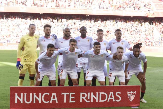 El once del Sevilla ante el Getafe (Foto: Kiko Hurtado).