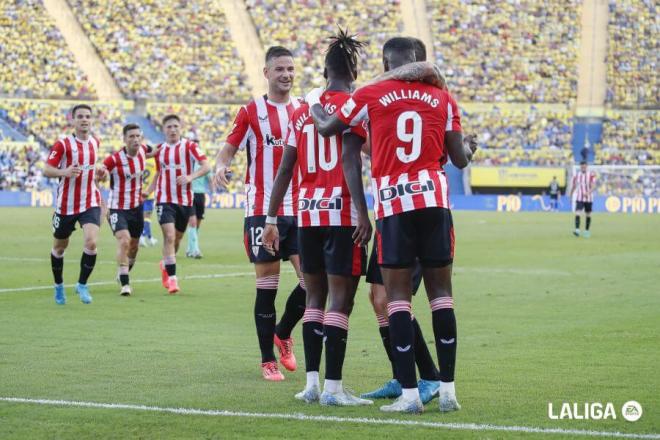 Celebración de un gol del Athletic Club ante la UD Las Palmas (Foto: LaLiga).