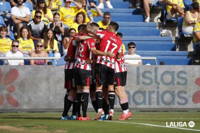 Celebración de un gol del Athletic ante la UD Las Palmas (Foto: LaLiga).