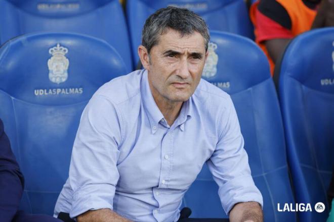 El técnico Ernesto Valverde, en el banquillo ante la UD Las Palmas (Foto: LaLiga).