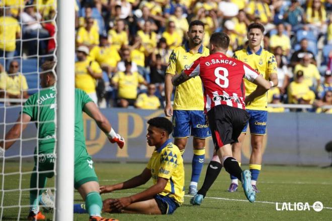 El jugador del Athletic Club Oihan Sancet anotaba un nuevo gol ante la UD Las Palmas (Foto: LaLiga).