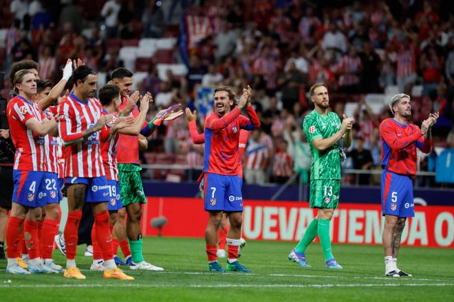 El Atlético de Madrid celebrando la victoria ante el Valencia (Fuente: EFE)