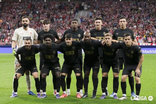 El once titular del Valencia CF ante el Atlético de Madrid (Foto: LALIGA).