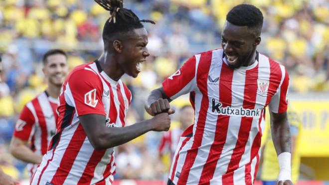 Nico Williams celebra su gol con Iñaki Williams (LaLiga)