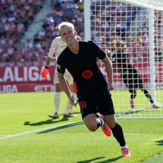 Dani Olmo celebrando su gol ante el Girona (LaLiga)