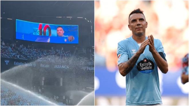 La broma de Iago Aspas con el videomarcador de Balaídos (Fuente: Celta)