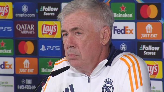 Carlo Ancelotti, en sala de prensa.