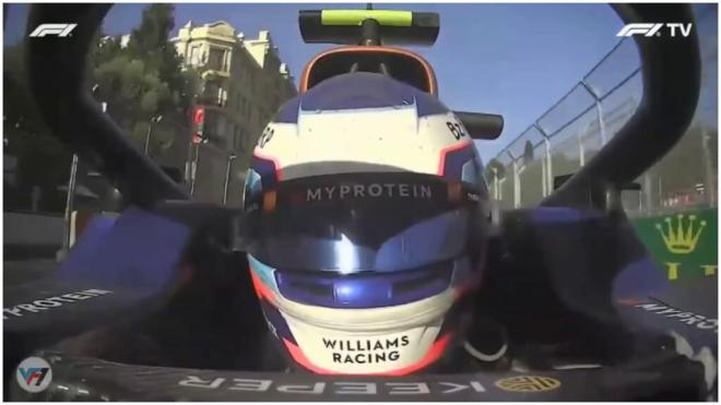 Franco Colapinto, felicitado por el jefe de Williams James Vowles. (Fuente: F1 TV)