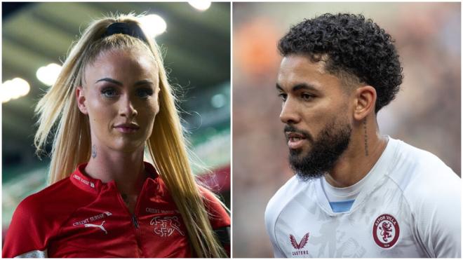 Alisha Lehmann y Douglas Luiz en partidos de fútbol (Fotos: Europa Press)