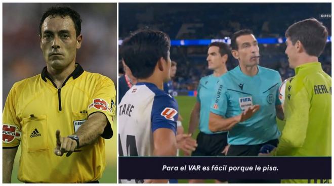 Imágenes de Pérez Burrull y Martínez Munuera. (Fotos: LALIGA y Movistar Plus)