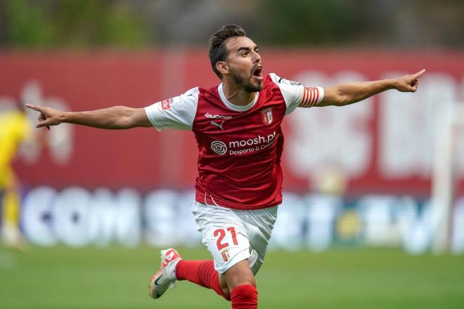 Ricardo Horta, ahora compañero de Roberto en el Braga, celebra un gol. (Foto: IMAGO)