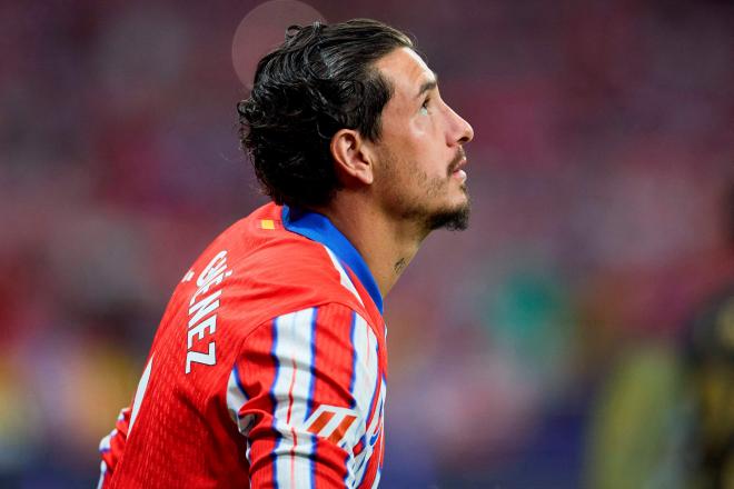 José María Giménez, antes de un partido del Atlético de Madrid (Foto: Cordon Press).